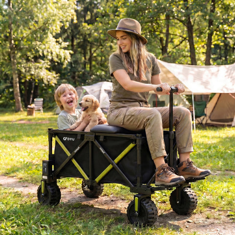 DYU CampX Faltbarer Elektrischer Bollerwagen