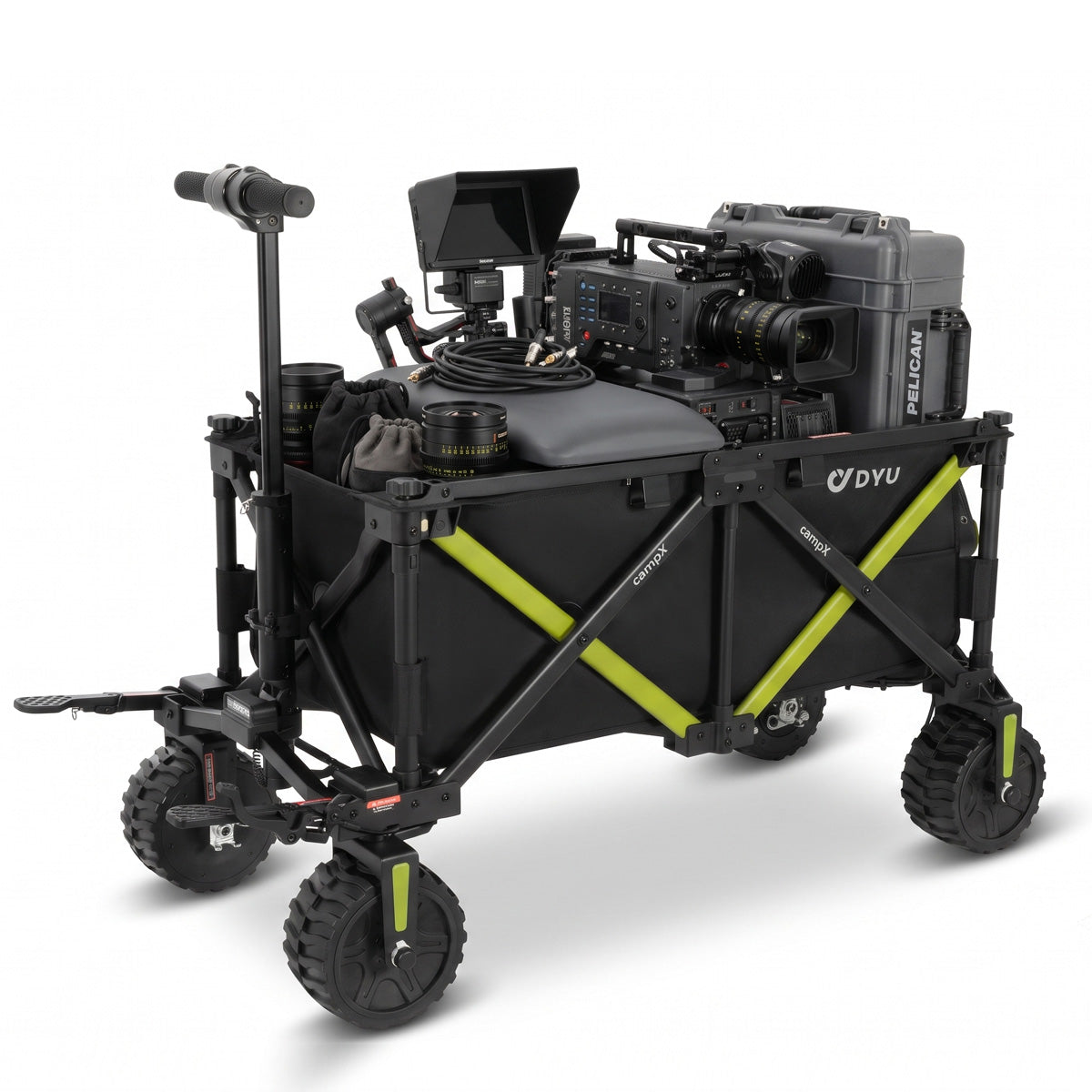 DYU CampX Faltbarer Elektrischer Bollerwagen